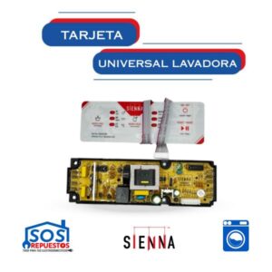 [3889] KIT DE TARJETAS ELECTRÓNICAS DE CONTROL Y POTENCIA 12 CONECTORES-120V SIENNA LAVADORA TODAS LAS MARCAS