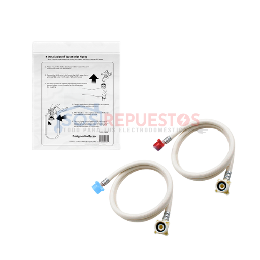 KIT DE MANGUERAS DE INGRESO DE AGUA 1.5M LAVADORA LG