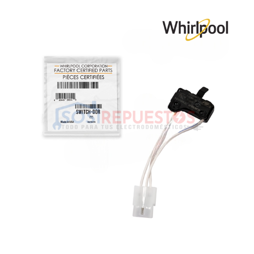 INTERRUPTOR ELÉCTRICO DE PUERTA 3 PINES - 120V A 240V ORIGINAL SECADORA WHIRLPOOL