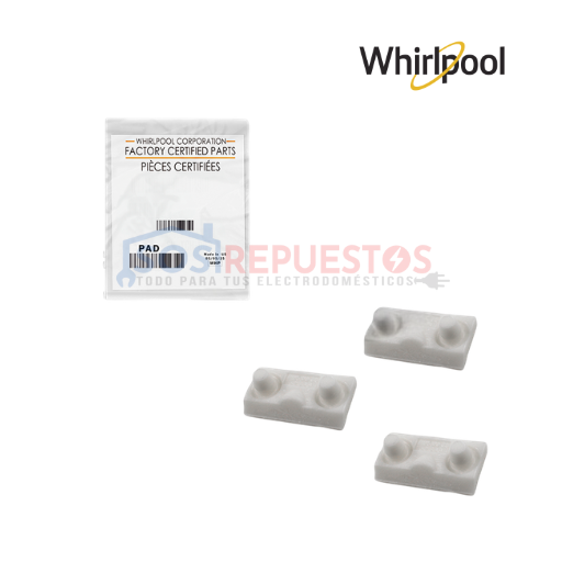 KIT DE DESLIZADORES DE TINA RECTANGULARES 3.4CM X 1.7CM ORIGINAL LAVADORA WHIRLPOOL