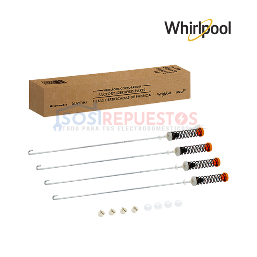 KIT BARRAS DE SUSPENSIÓN 62CM ORIGINAL LAVADORA WHIRLPOOL