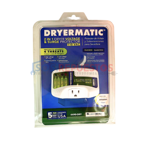 ROTECTOR DE VOLTAJE 110V - 3MIN -12A DRYERMATIC SECADORA A GAS TODAS LAS MARCAS